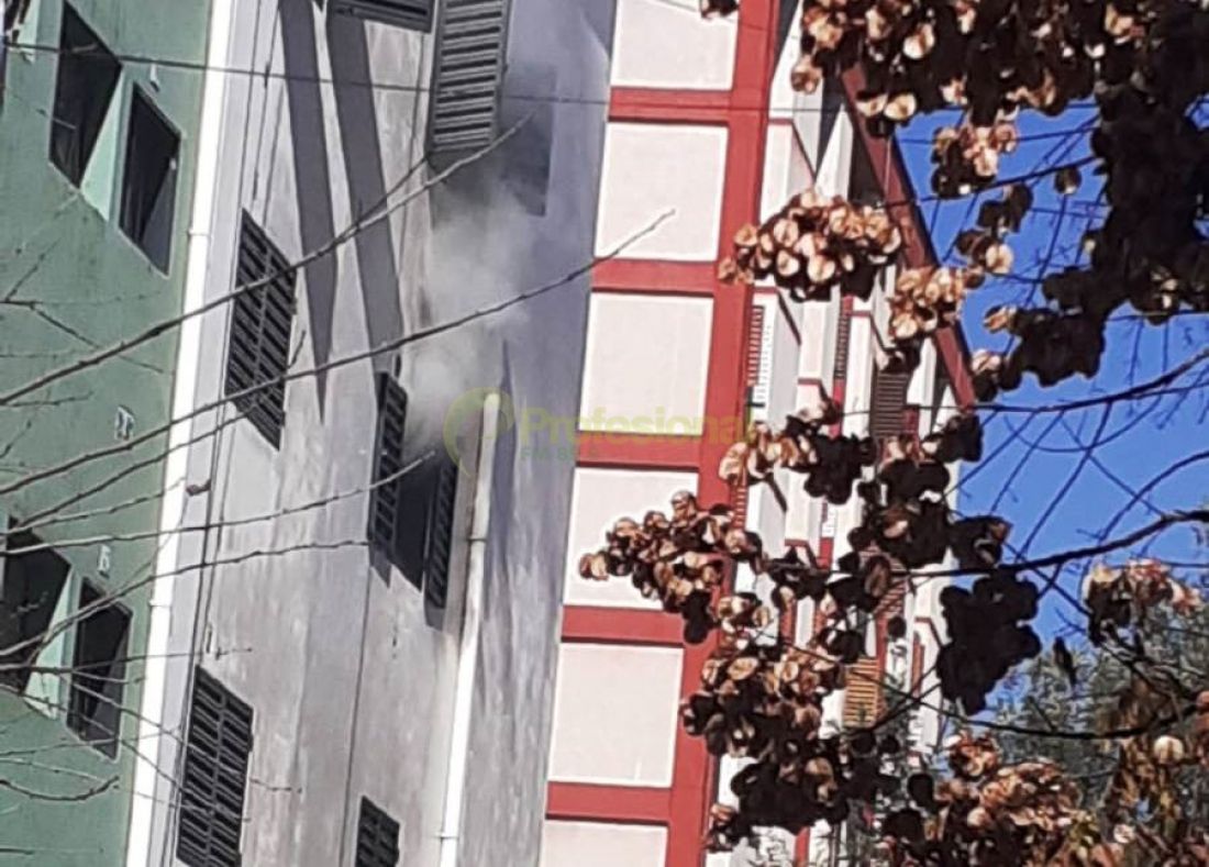 Incendio en un edificio en Santiago del Estero y Luis Burela
